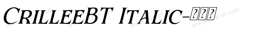 CrilleeBT Italic字体转换